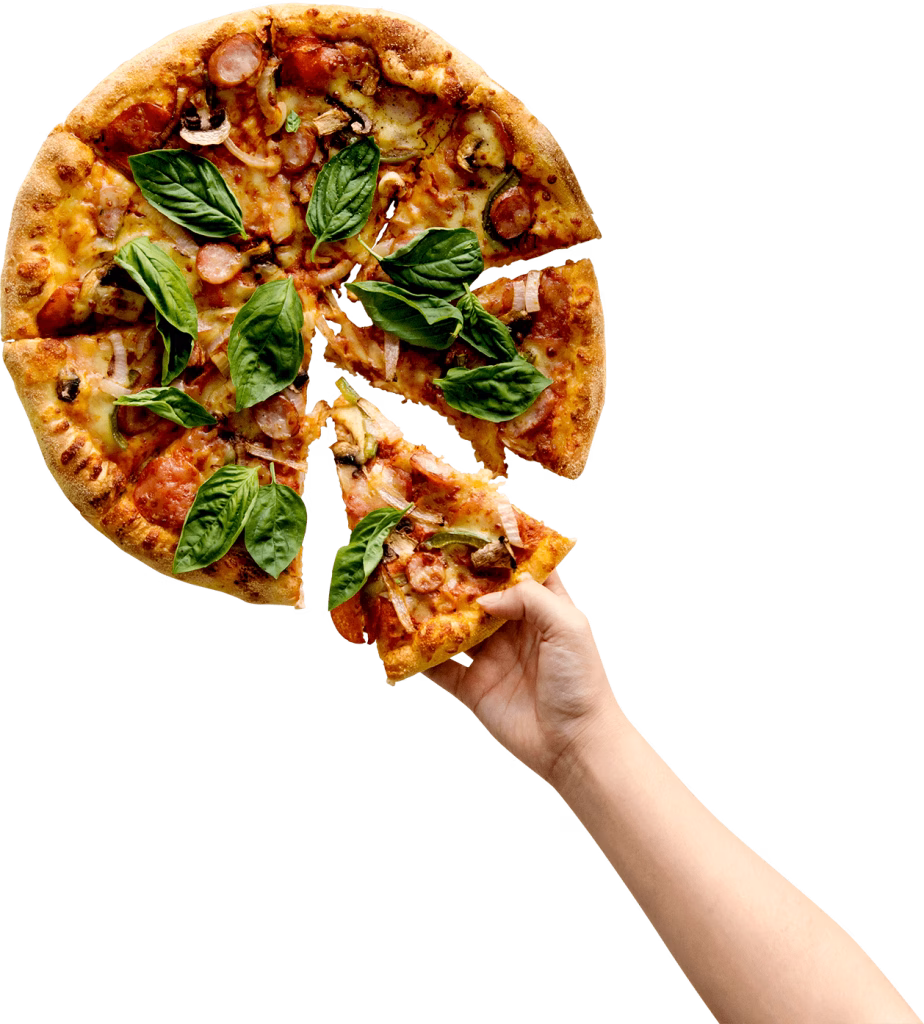 Pizza appena preparata